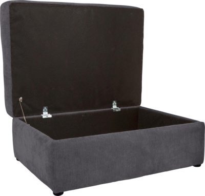 Heart of House - Eton - Fabric Storage Footstool - Charcoal